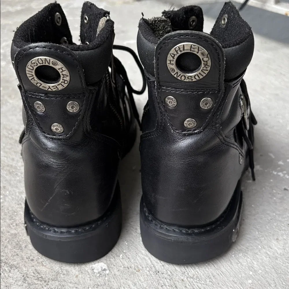 Vintage Harley Davidson, biker boots